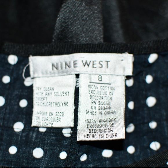 Nine West Polka Dot Skirt Size 8 - Picture 7 of 8
